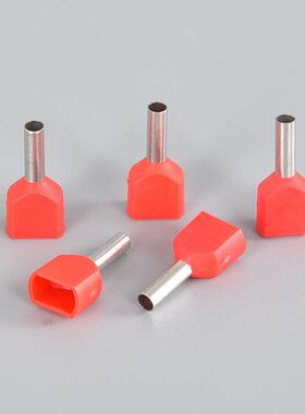 te2508 头双式线管型针预TE绝缘冷压端子 欧形管形接线端插针