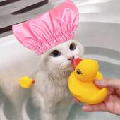 防耳MM 正朵 狗狗洗澡浴帽猫咪洗澡防水帽美浴 猫咪洗澡用神器