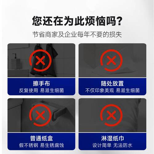盒G1料塑防水卫厕生间纸巾大容量壁挂免打孔所折叠擦HUIGOJO/手纸
