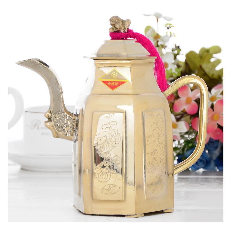 酒铜器复sc053古工婚 庆用品摆件茶具茶壶铜酒壶家用铜壶 艺品壶