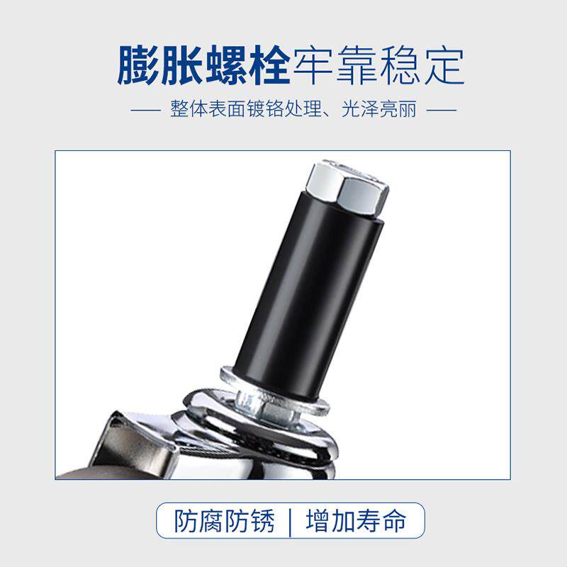 精益无品牌/寸管橡万向轮胶插杆脚轮2寸2.53寸4线寸棒圆管膨胀式