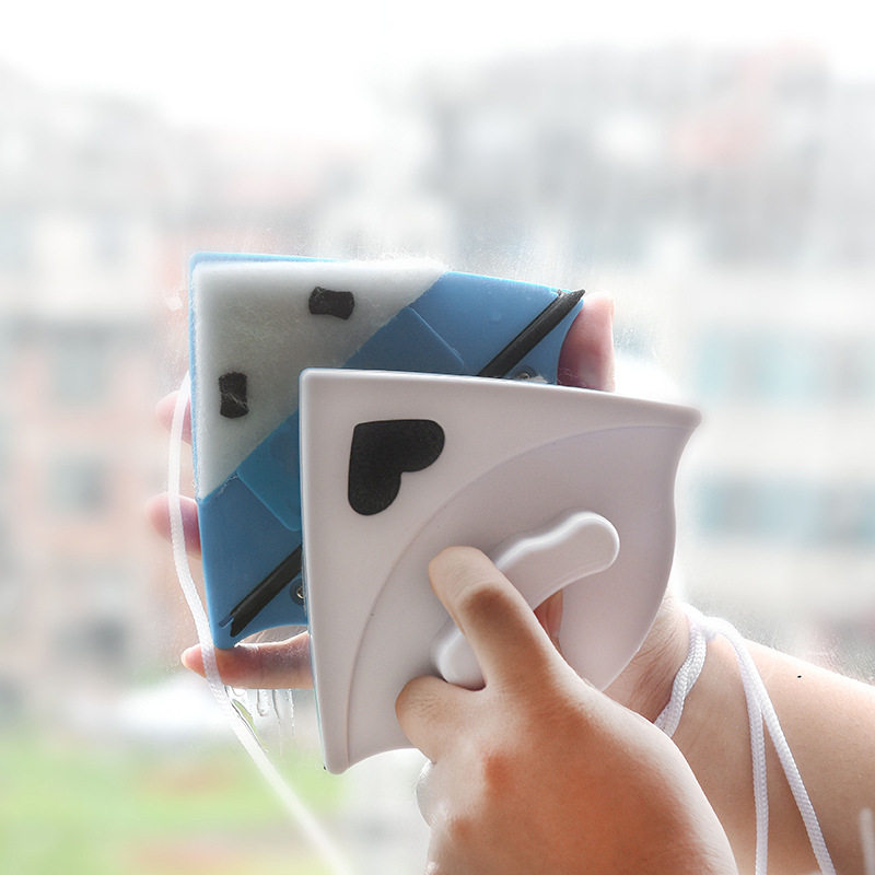 玻璃刮水器3-8mm双面磁性玻璃双面多功能玻璃清洁器三角三角形擦,家庭/个人清洁工具,玻璃清洁器,淘宝优惠券,粉丝福利购,淘宝优惠卷