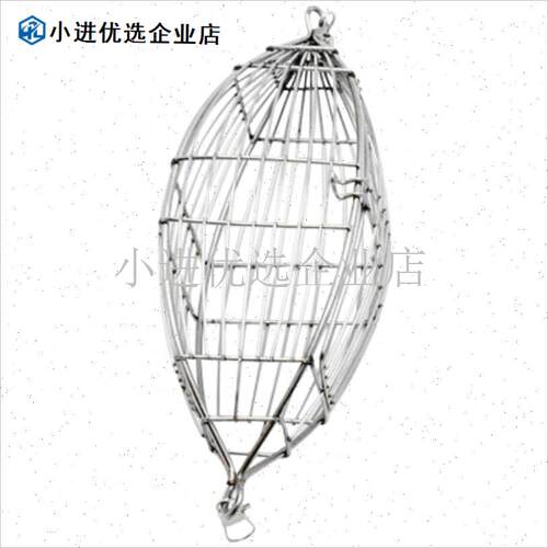 橄榄型 不锈钢诱饵笼 打窝笼 黄鸡笼 深海南油T天平钓组打窝笼子\