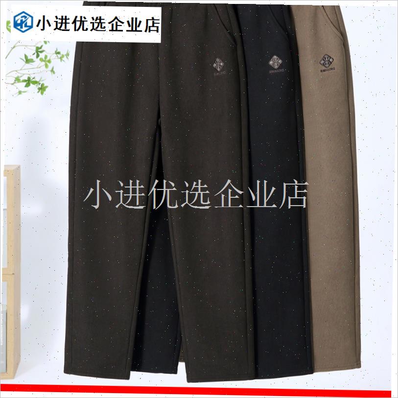 中老年女裤冬季新款妈妈裤子x宽松奶奶灯芯绒长裤老人时尚大直筒/