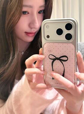 is少女甜美温薄雾波点蝶结1用17o果1Poa机n柔粉蝴7适pr苹7rMx手