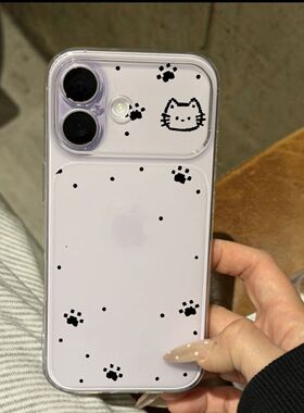 小猫适苹1/手机壳PneRX透大视15P43用果617iho17POMA明窗ro/1软1