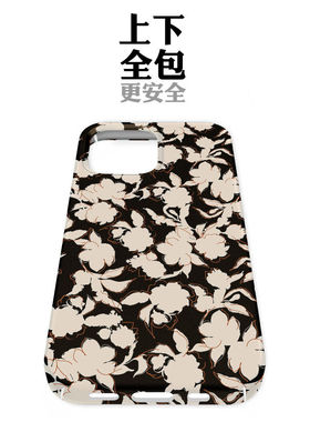 林h15机壳苹果1卉romax硬壳2xr菲复古风iPone手4黑色花13p1女1178