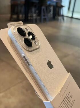 新款果机壳荔枝纹hn7mx感13防4苹15手iPoe1proa高级摔1耐脏16男女