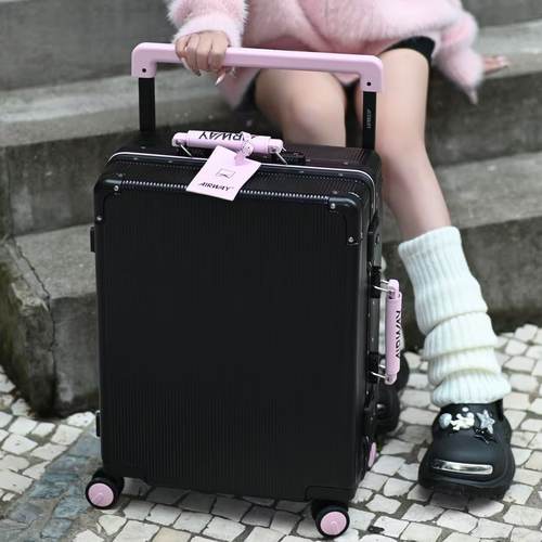 AIRWAY铝框行李箱宽拉杆旅行箱20寸登机箱24寸高档皮箱静音万向轮