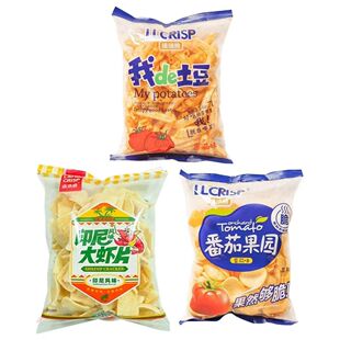 琅琅脆印尼大虾片我de土豆空心薯条大袋番茄果园薯番茄味膨化休闲