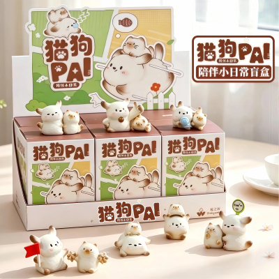 正版猫狗PAI陪伴小日常盲盒摆件猫猫狗狗手办森之物可爱生日礼物
