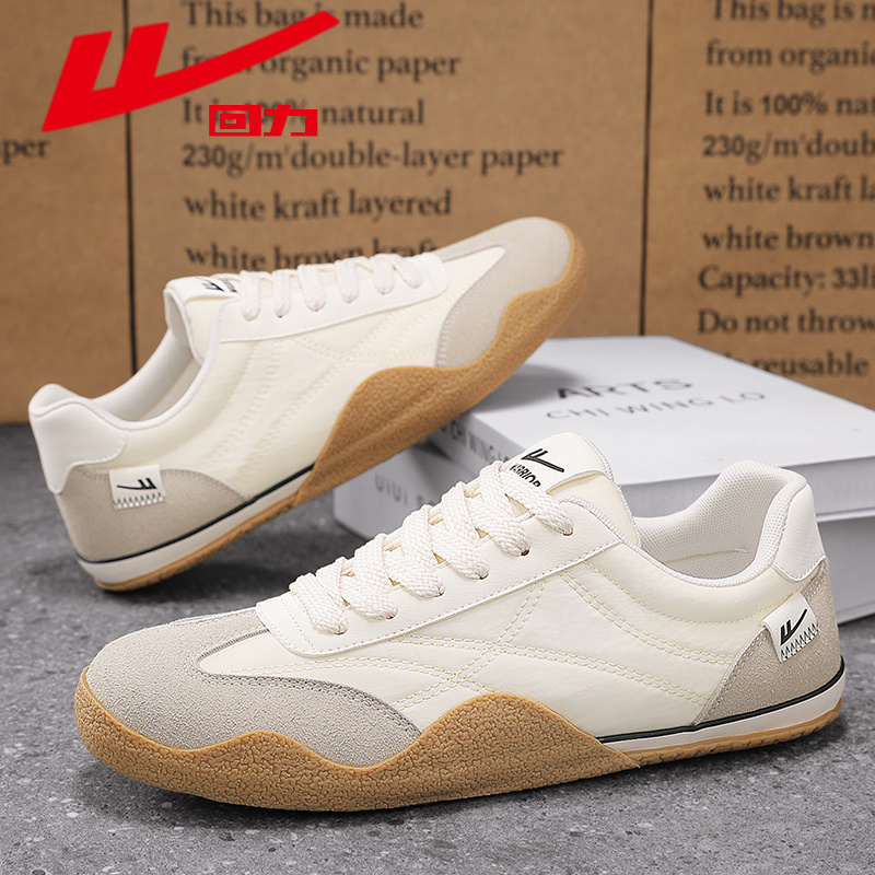 回力男鞋2025秋季新款防水皮面防臭学生时尚百搭休闲潮鞋运动鞋子