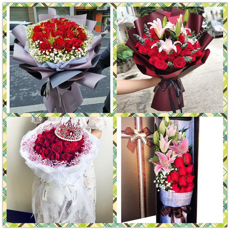 红玫瑰花束礼盒鲜荆州花速递同城配送女朋友生日荆州沙市荆州区