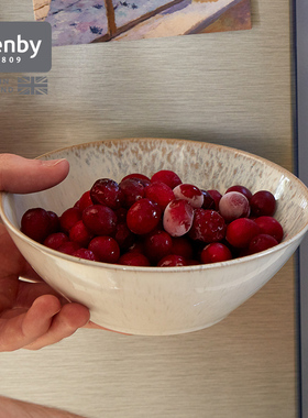 denby丹碧英国进口早餐碗陶瓷饭碗沙拉碗燕麦碗餐具 窑迹·琥珀