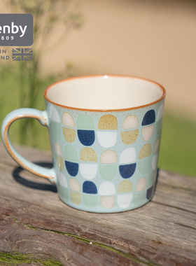 新年礼物|denby丹碧进口马赛克马克杯陶瓷杯子咖啡杯高颜值水杯