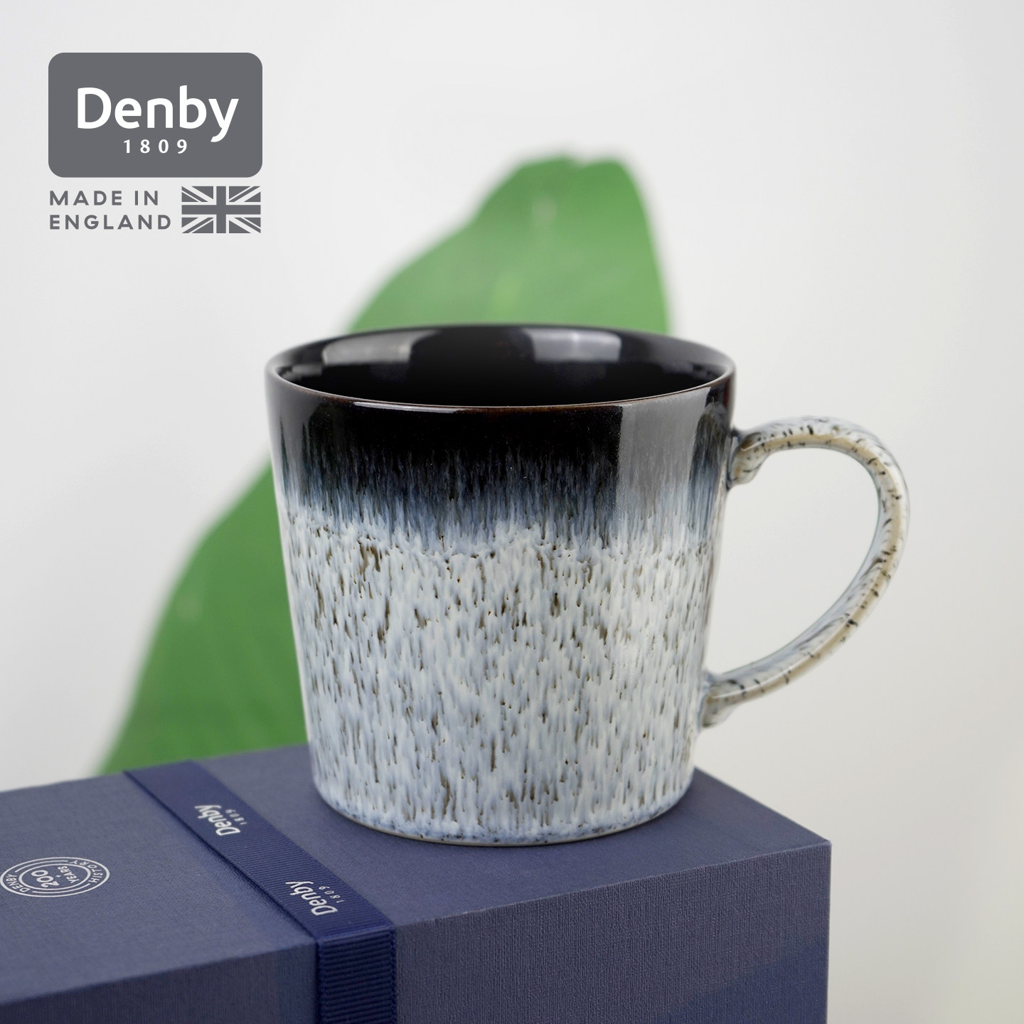 denby丹碧英国进口黑露马克杯陶瓷杯子咖啡杯男士轻奢高级礼物