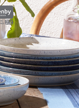 denby丹碧英国进口陶瓷盘子菜盘家用牛排餐盘创意西餐餐具 艺匠蓝