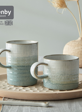 【新年礼物】denby丹碧进口窑迹青绿马克杯陶瓷杯咖啡杯子水杯