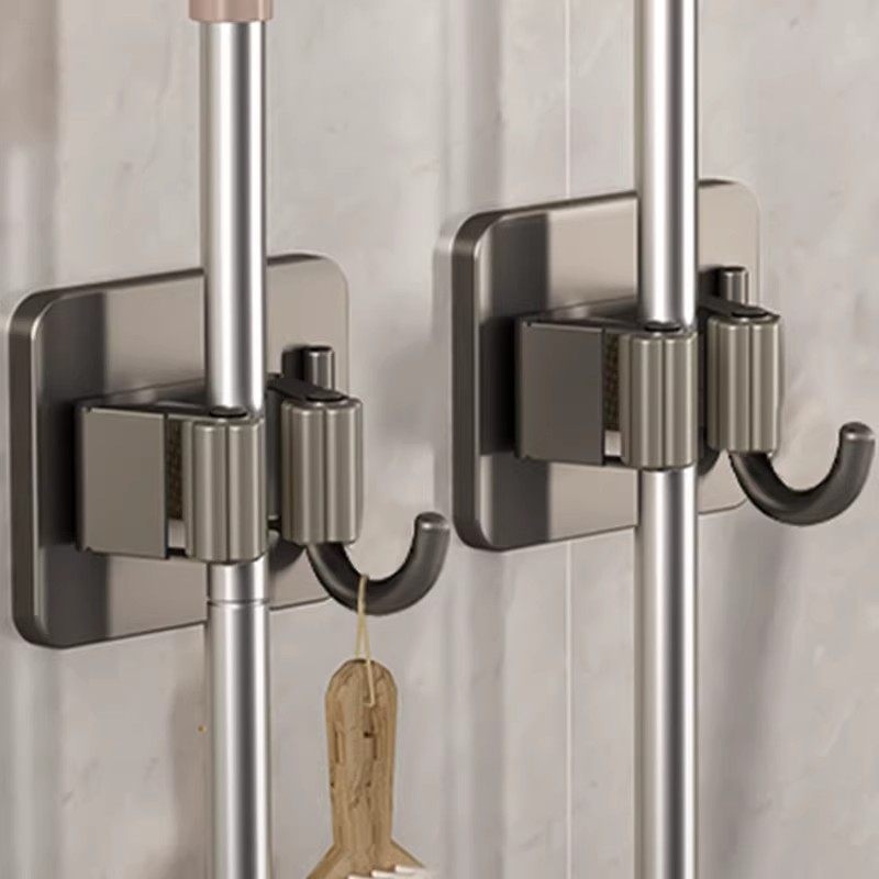 拖把壁挂夹挂扫把拖布固定架免打孔挂钩拖把夹卫生间墙上收纳神器,收纳整理,挂钩/粘钩,淘宝优惠券,粉丝福利购,淘宝优惠卷