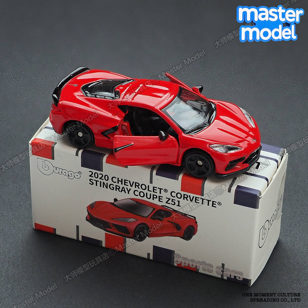 比美高1:64雪佛兰克尔维特StingrayZ51跑车仿真合金汽车模型玩具