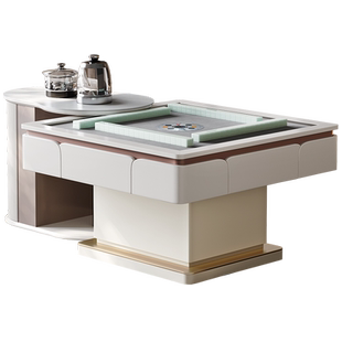 四方城升降茶几实木麻将机餐桌两用全自动低音电动麻将桌