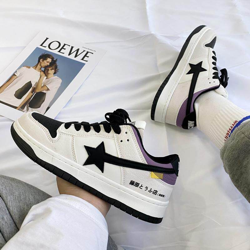 板鞋男款潮流百搭休闲美式德训鞋 夏季低帮复古情侣灰色运动鞋女