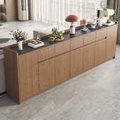 实木餐边柜客厅储物柜落地式 收纳柜餐厅茶水柜碗柜轻奢沙发靠背柜