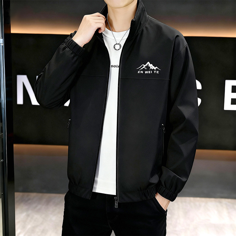 风衣男士外套韩版运动休闲宽松大码2025新款秋冬季立领拉链男夹克,男装,风衣,淘宝优惠券,粉丝福利购,淘宝优惠卷