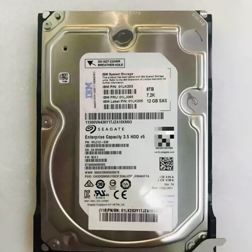 IBM 01LJ065 01LK203 8T SAS 12GB 7.2K 3.5寸服务存储硬盘V9000