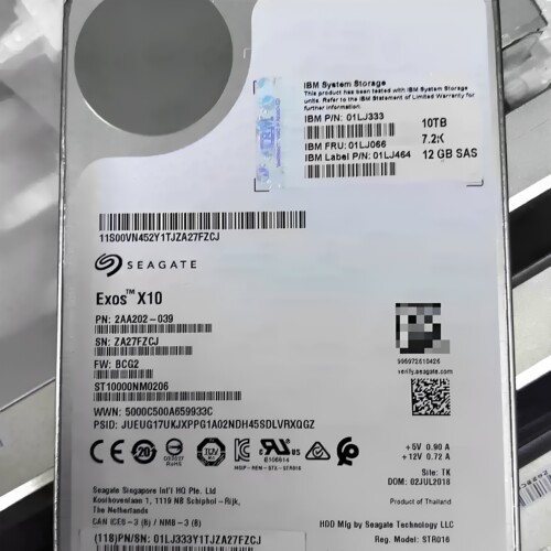 IBM 01LJ066 01LJ333 10T SAS 12GB 7.2K 3.5寸存储硬盘V9000