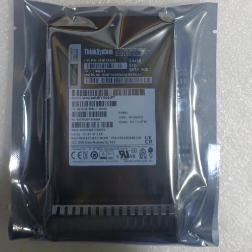 联想 01PE362 4XB7A10241 3.84T SATA 6G 2.5固态服务器硬盘PM883