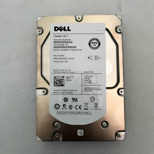 DELL 0W347K 600G SAS 15K 6GB 3.5寸服务器硬盘ST3600057SS