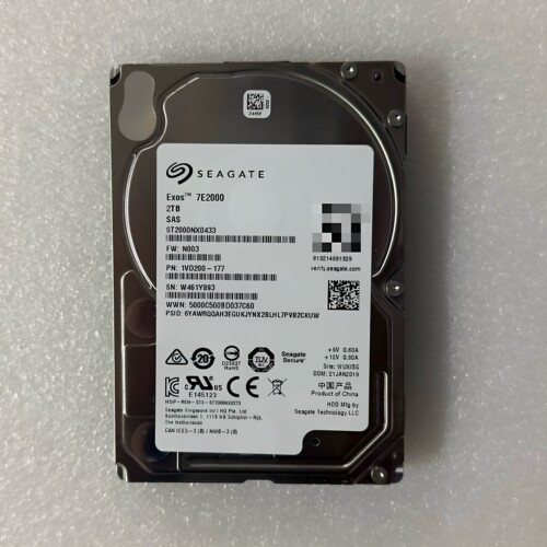希捷 ST2000NX0433 2T SAS 7.2K 12Gb 2.5寸服务器硬盘