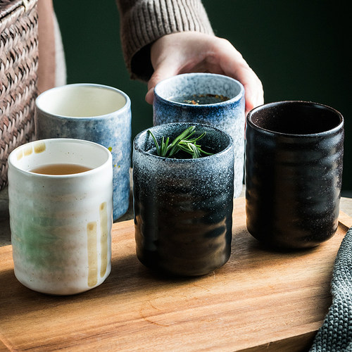 复古好看直筒杯品茗杯日式大容量