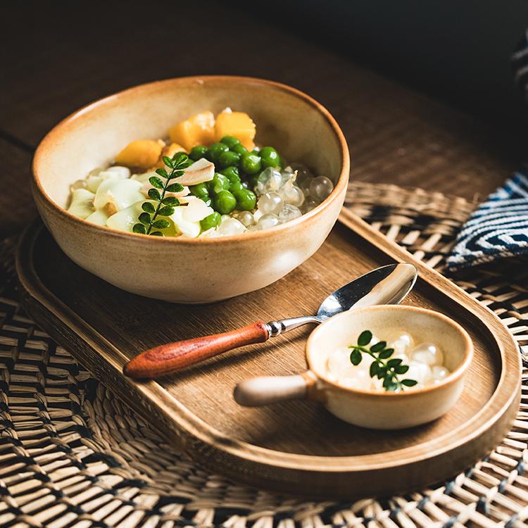陶瓷下午茶餐具一人食高级感单人一套精致碗碟套装水果沙拉酸奶碗