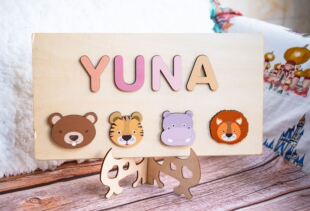 Name Wooden Puzzle Educational Puzzl Customized Personalized