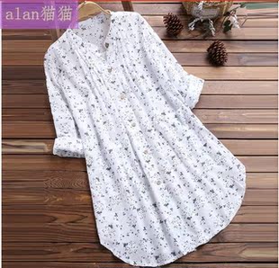 white long shirts women summer clothes shirt dress cotton女