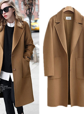 Plus Size Ladies Coat 2023Fashion Women Warm Jackets毛呢大衣