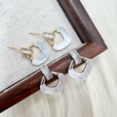 韩式 方形微镶锆石耳钉女感潮流气质爆款 耳饰