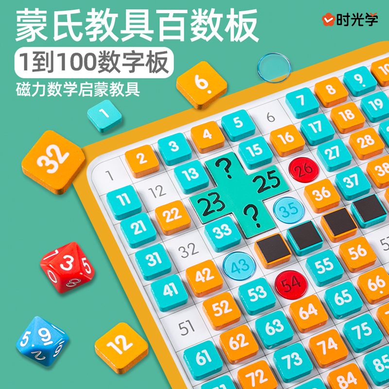 时光学磁性百数板数学教具