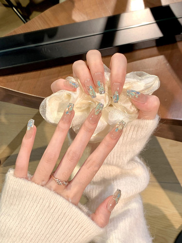 网红同款温精灵多肉青提美甲