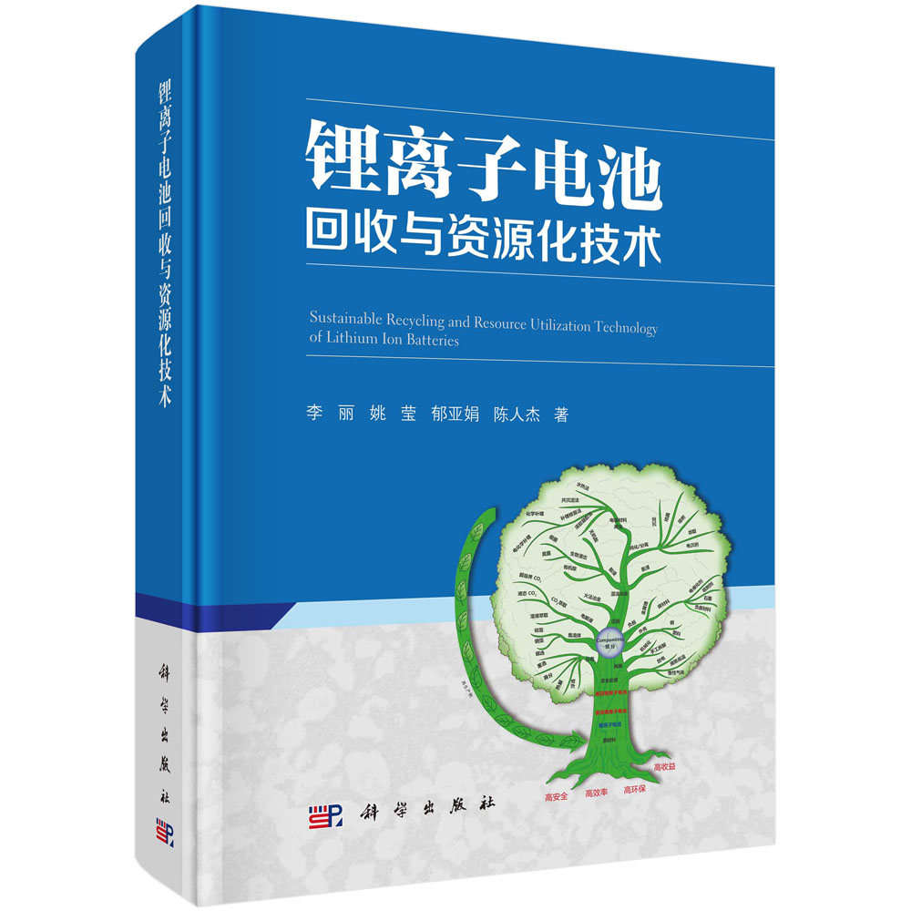 【现货正版】锂离子电池回收与资源化技术 李丽 等 系统介绍锂离子电池电极材料回收与资源再生综合利用技术 科学出版社