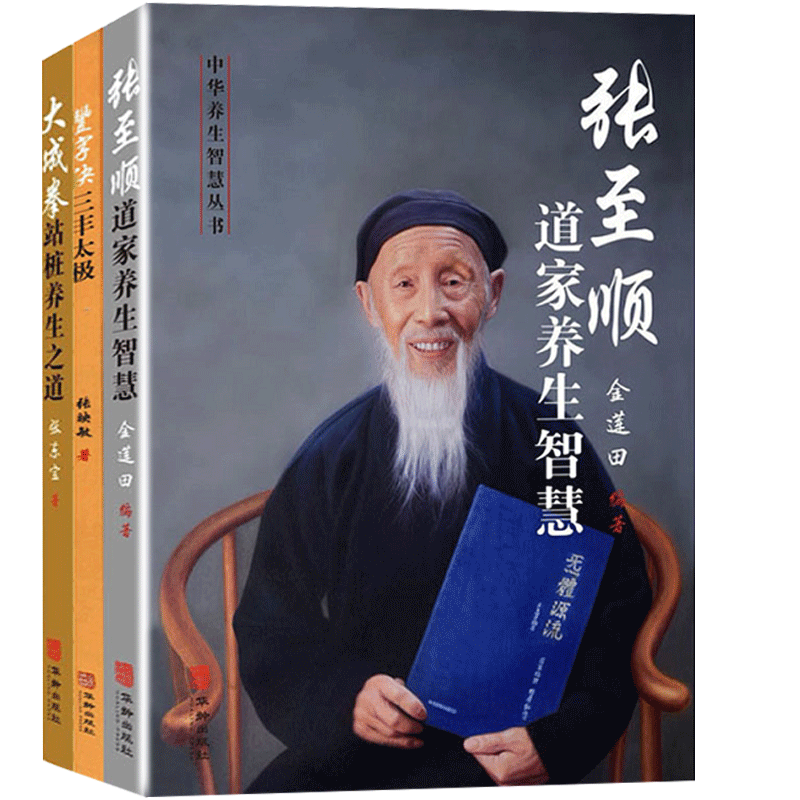 【现货正版】全套3册张至顺道家养生智慧+豊字诀三丰太极+大成拳站桩养生之道 养生丛书 中医养生书籍中老年人保健养生 华龄出版社