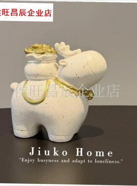 上有钱摆件高级感陶瓷工艺品新z中式招财马伴手礼马年桌面装饰品