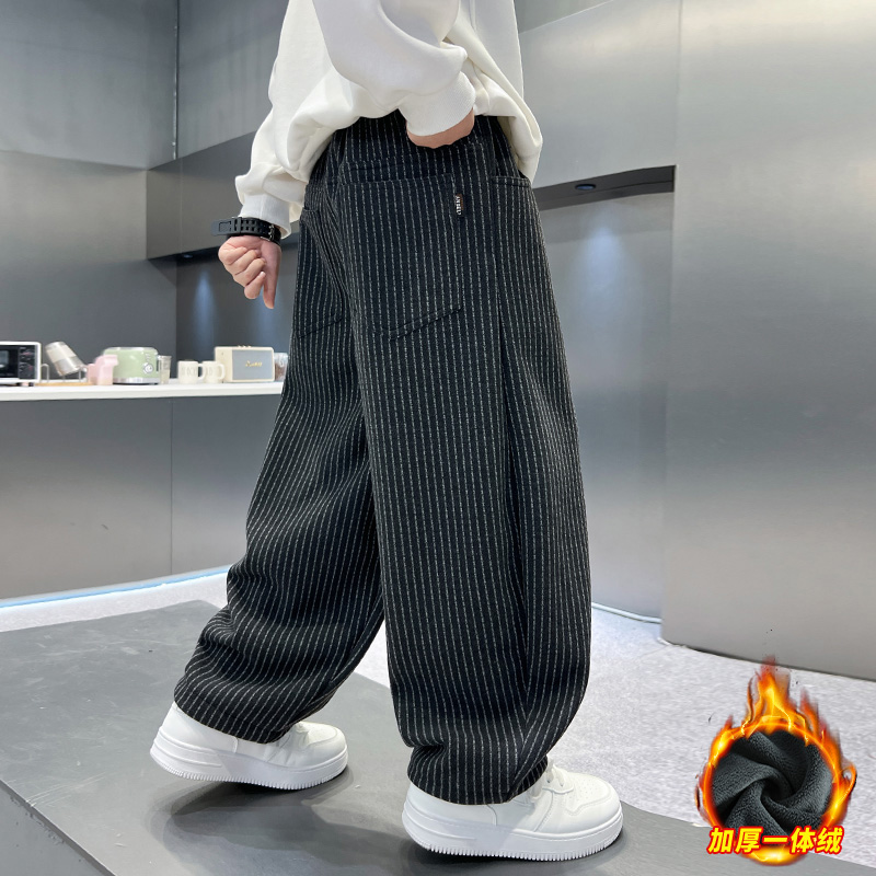 男童秋冬款裤子加绒2025新