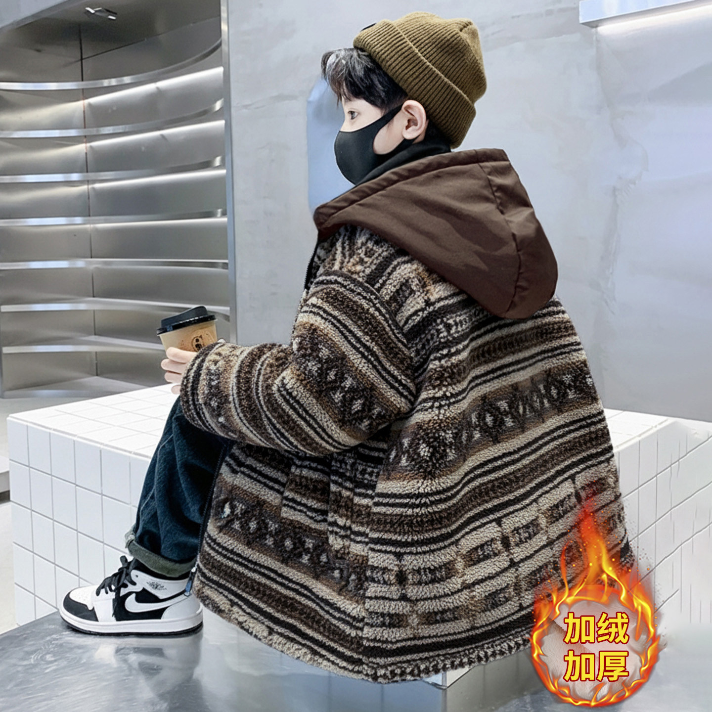 男童加绒外套2025秋冬新款羊羔毛二棉服摇粒绒大儿童男孩加厚冬季,童装/婴儿装/亲子装,普通外套,淘宝优惠券,粉丝福利购,淘宝优惠卷