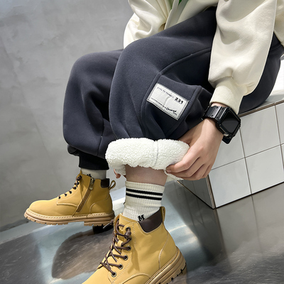 男童秋冬款裤子加绒厚2025