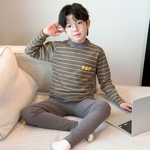 儿童装男睡衣套秋裤2025新