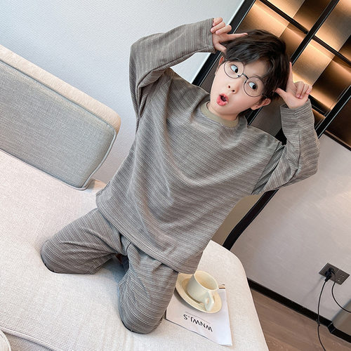 儿童装男睡衣套秋裤2025新