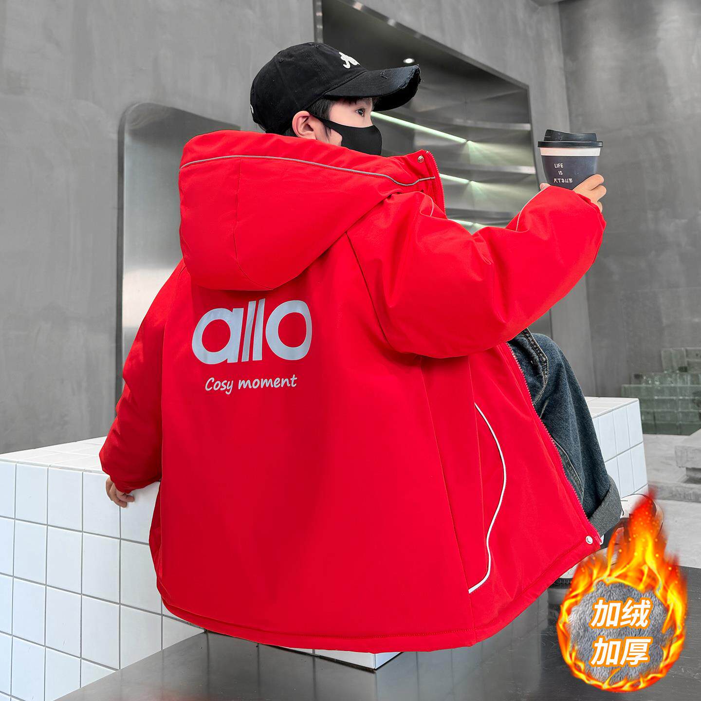 男童秋冬款外套加绒厚2025